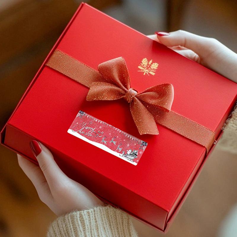 250Pcs/Roll Merry Christmas Stickers For Gifts Decorative Envelope Seal Stickers For Holiday Cards Present Box Party Favors