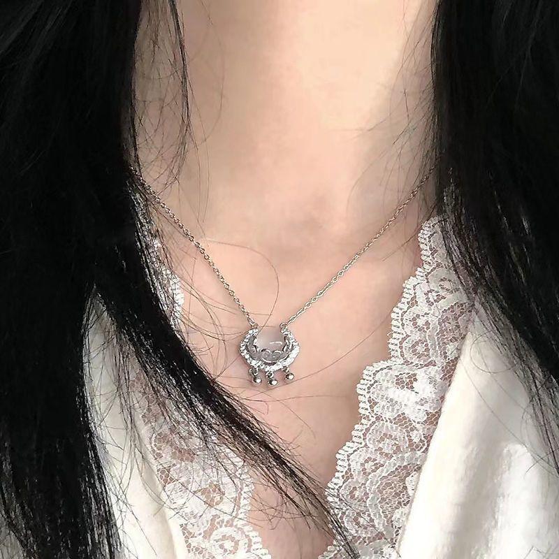 Guofeng Xiangyun Lock Necklace Ping An Auspicious Premium Light Luxury Chinese Design Female Clavicle Chain