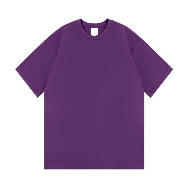 Summer Shoulder Cotton Short-sleeved T-shirt Women's Round Neck Solid Color Loose Large Size Women's New Top