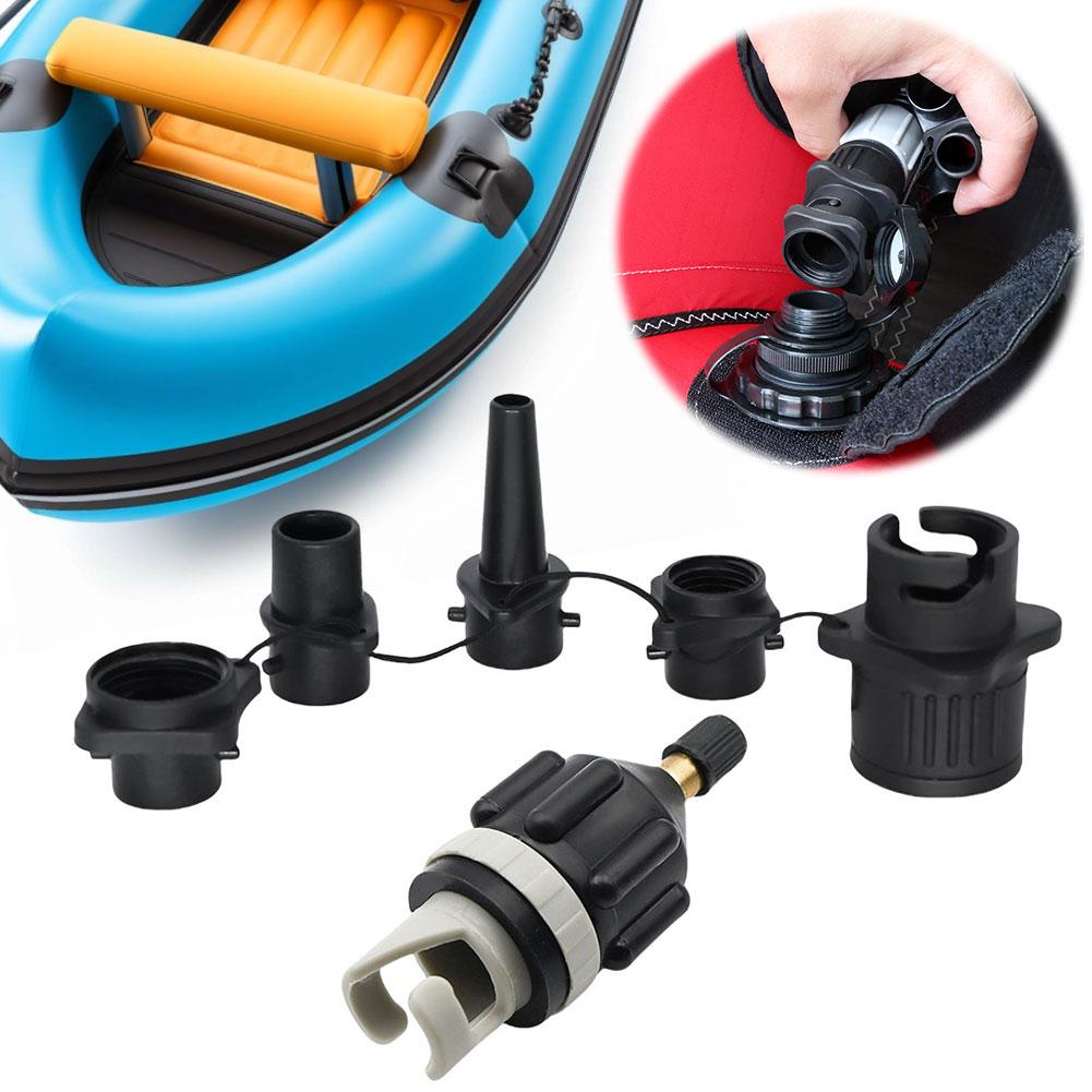 Air Valve Adaptor with Air Valve Nozzles For SUP Board Inflatable Pump Adapter Paddle Boat Kayak Air Valve Pump Connector Combo