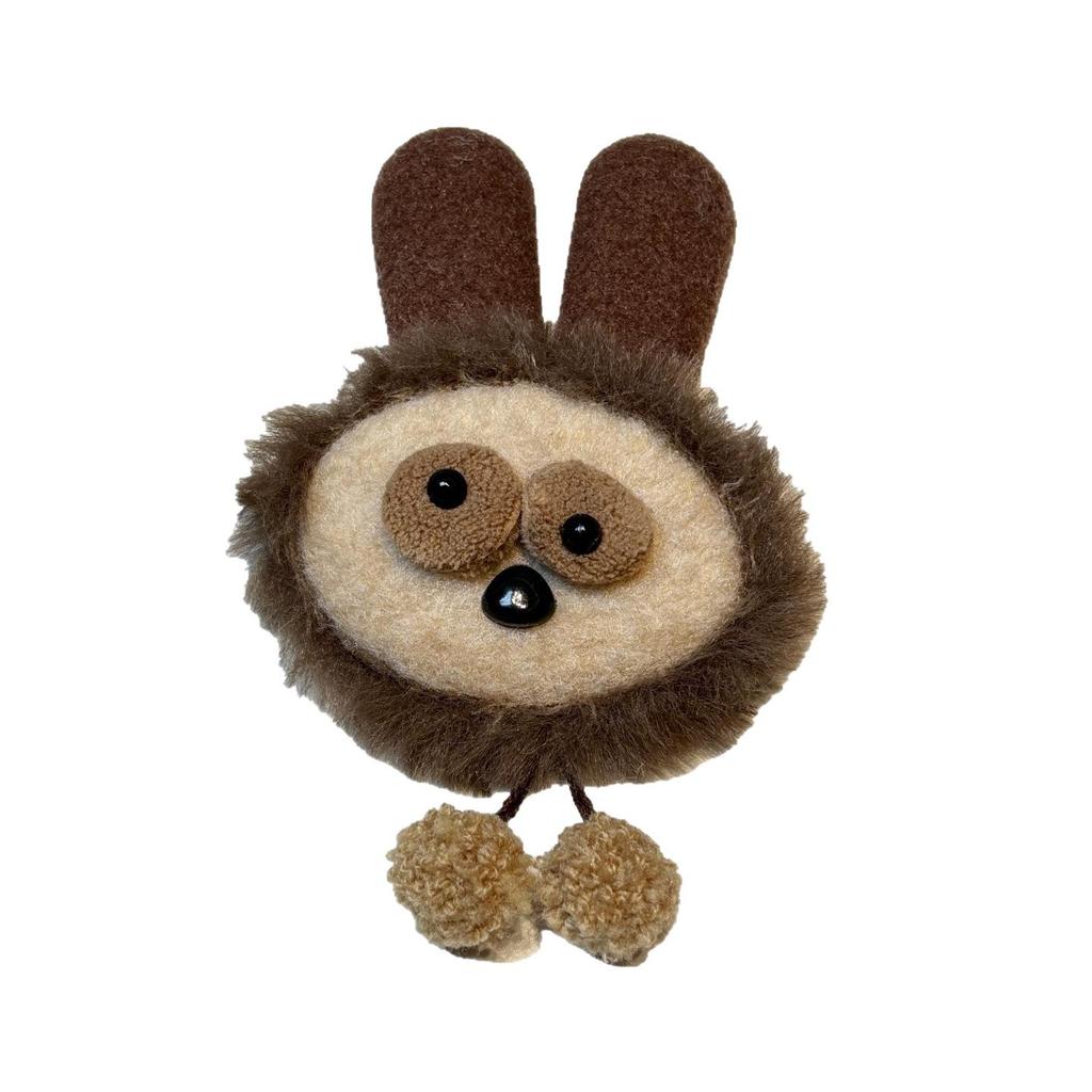 Korean Style Cute Big Ear Rabbit & Bear Plush Cartoon Brooch Hair Accessories for Autumn/Winter