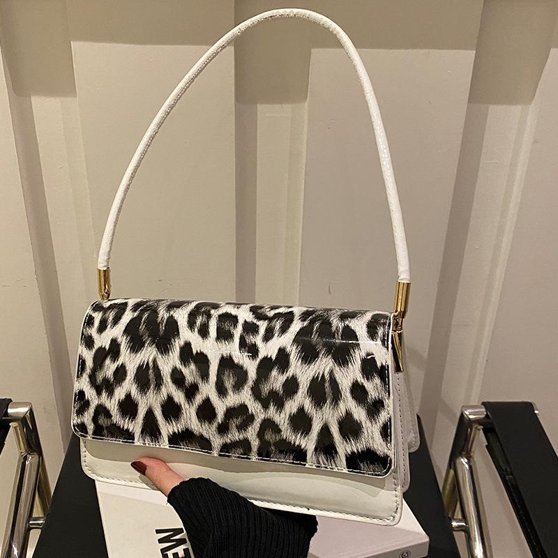 High-End Leopard Print Bag Women'S Trendy Fashion Messenger Bag Women'S Niche Versatile Single Shoulder Armpit Bag