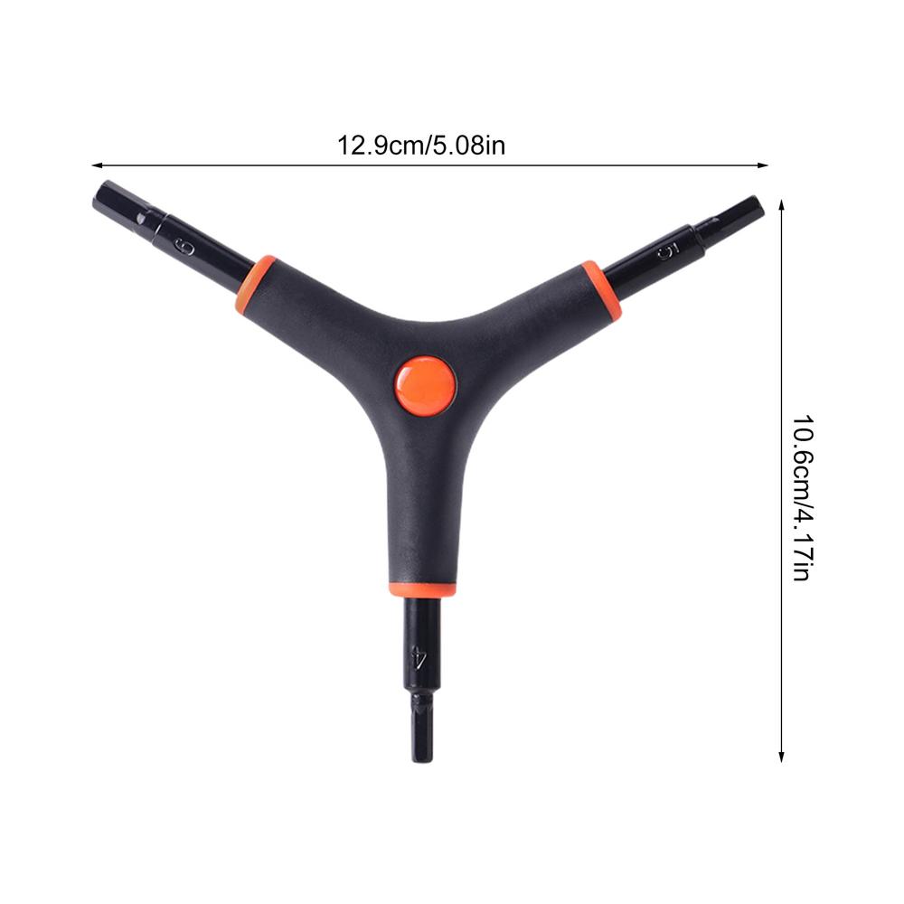 Hex Key Allen Wrench Set Y Shape Steel Triple Head Hexagon Wrench Non-Slip Grip Multifunctional Hex Tools Ergonomic Portable