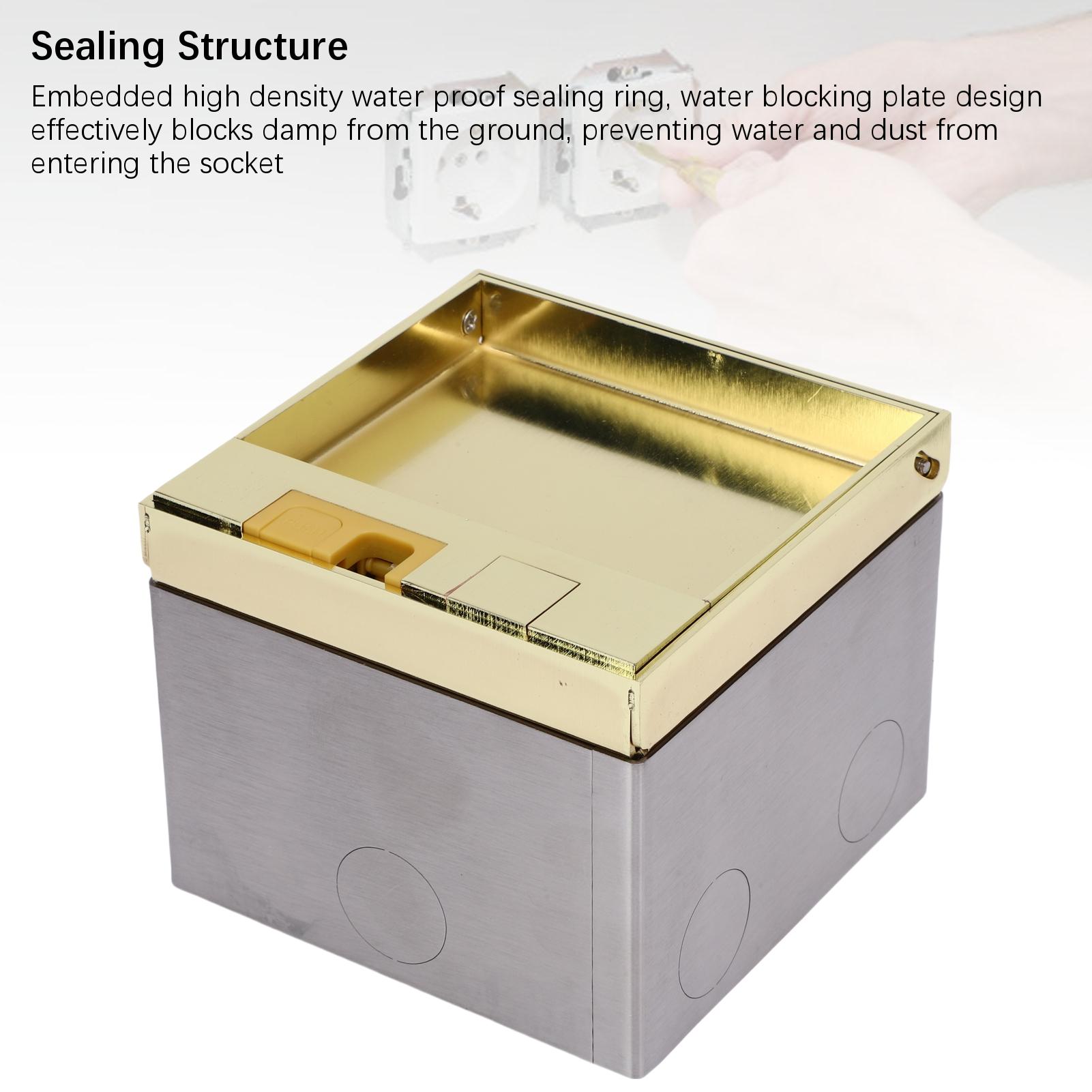 

Recessed Floor Socket Multifunctional 3 Prong Outlet and USB Port 4000W Stainless Steel Embedded Receptacle Box Kit