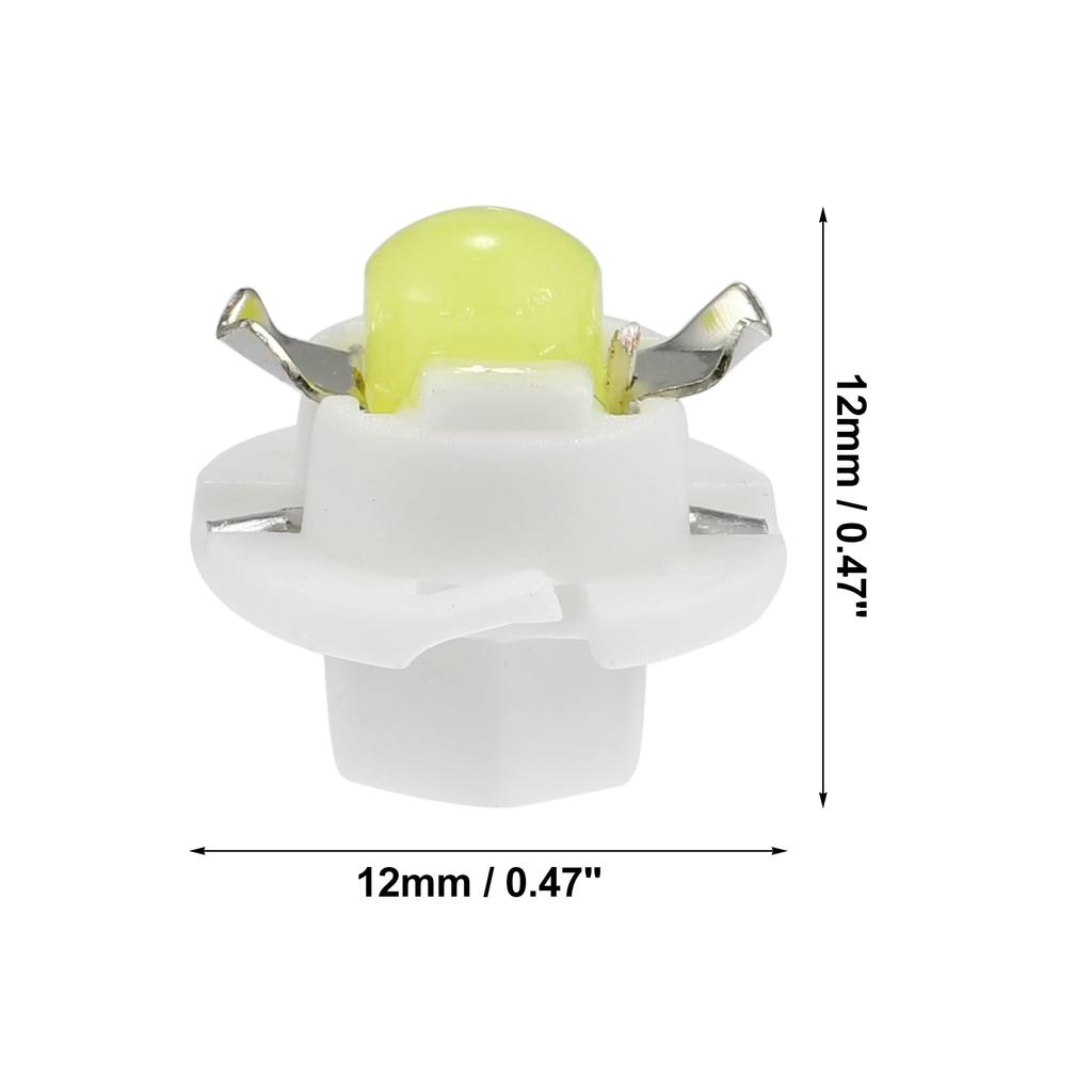 X AUTOHAUX T5 LED Incandescent Dashboard Light Car DC 0.01A B8.4D 10pcs White