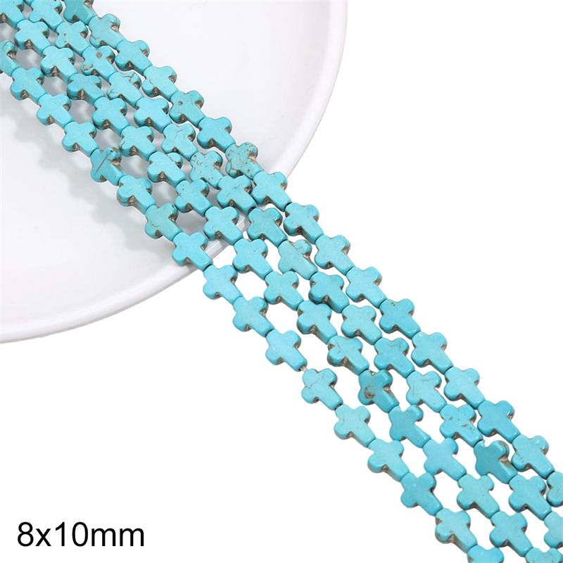 1 Strand 38CM Blue Turquoises Stone Chain Charm Beads Chain DIY Bracelet Necklace Jewelry Making