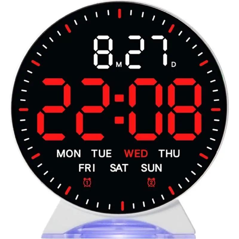 Multifunctional Electronic Clock LED Alarm Clock Soft High-definition Display Light Function Electronic Simple Night Clock K5M9