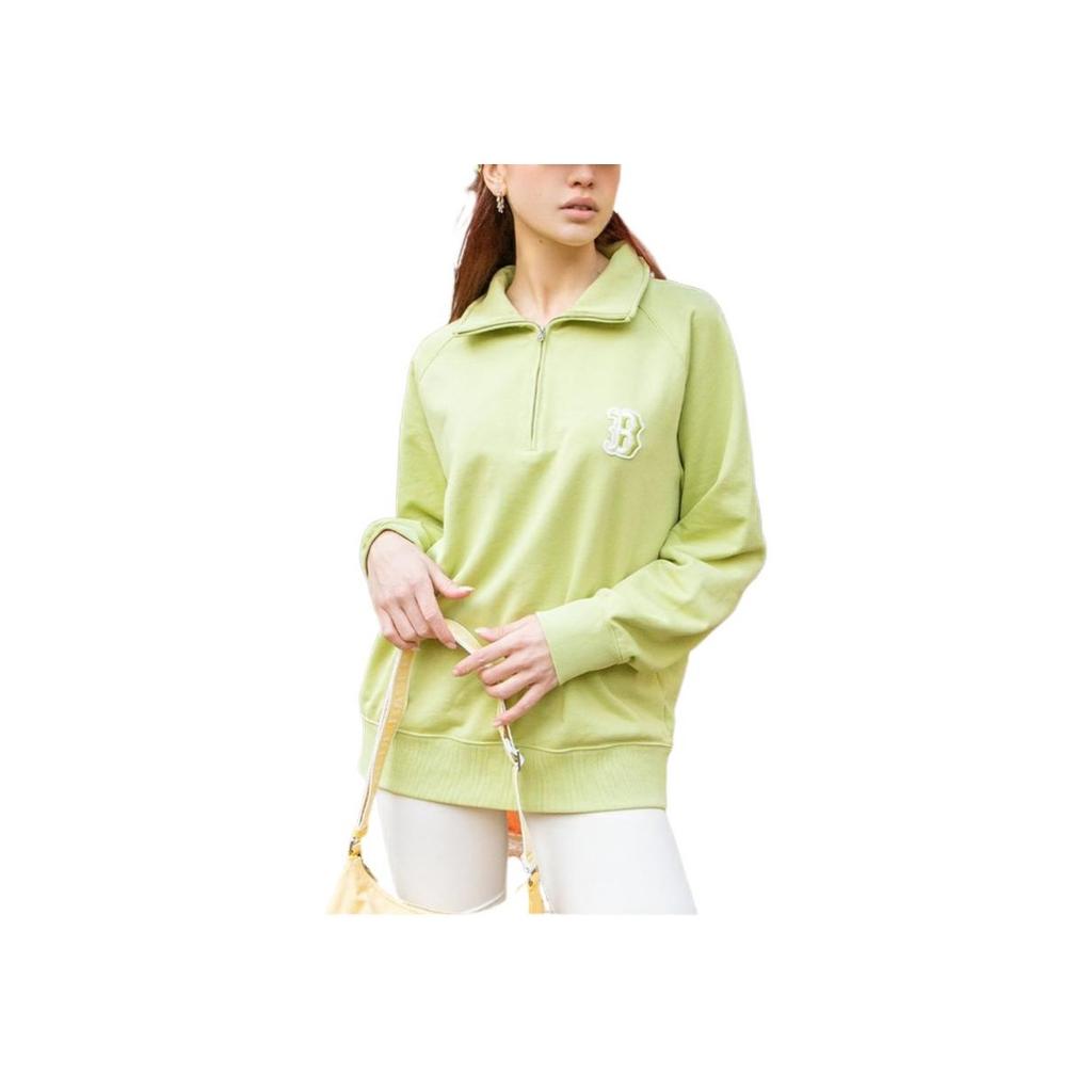 New MLB Boston Red Sox Sweatshirt Unisex Light Olive 3AMTB0331-43OLL