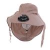 Solar Hat Fan Striped Wide Brim Fan UV Protection Fishing Hat