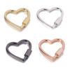 Sturdy Alloy Heart Shaped Keychain Clip Dog Chain Buckle Jewelry Making Supply For Bags Purses DIY Jewelry Accessories
