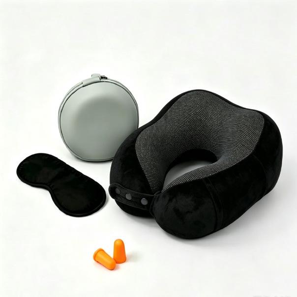 Slow Rebound Memory Foam U-Shape Neck Pillow for Travel