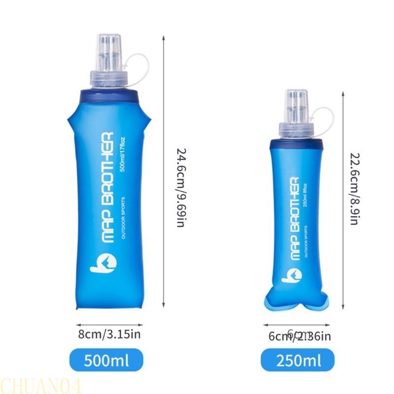 Bouteille d'eau pliable A1A2 Gourde souple portable en TPU Bouteille d'eau Pack d'hydratation pour la course à pied