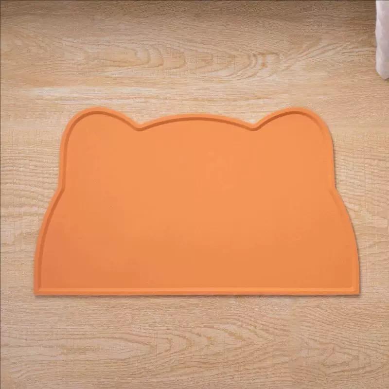 1 Stück Futtermatte für Katze und Hund, Silikonmatte für Haustiere, Katzenkopf-Typ, leicht zu reinigen, auslaufsicher, wasserdichte und rutschfeste Matte