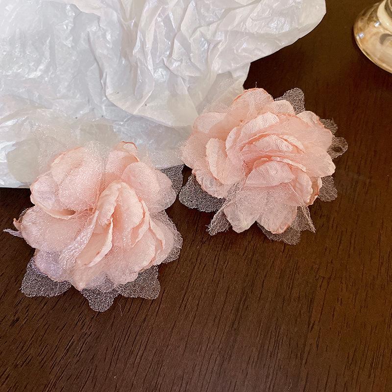 European and American Exaggerated Diamond-encrusted Flower Bow Fringed Earrings Personalized Earrings Internet Celebrity Temperament Earrings
