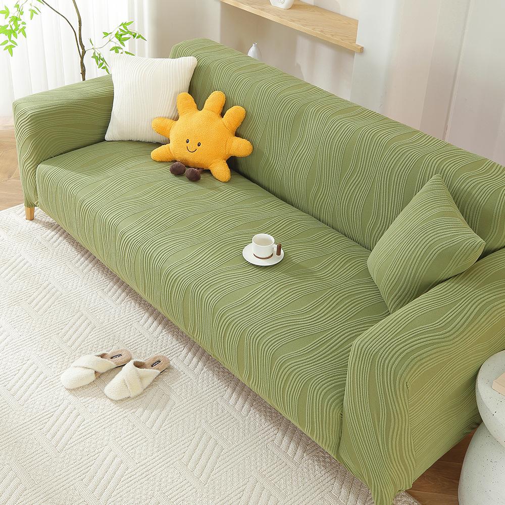 Jacquard Velvet Elastic Sofa Cover All Season Universal All In One New Anti Cat Scratch Sofa Cover