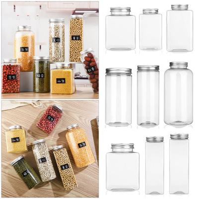 Airtight Food Storage Container Clear Kitchen Pantry Organization and Storage Canisters Bottles Dry Food Sealed Cans Supplies