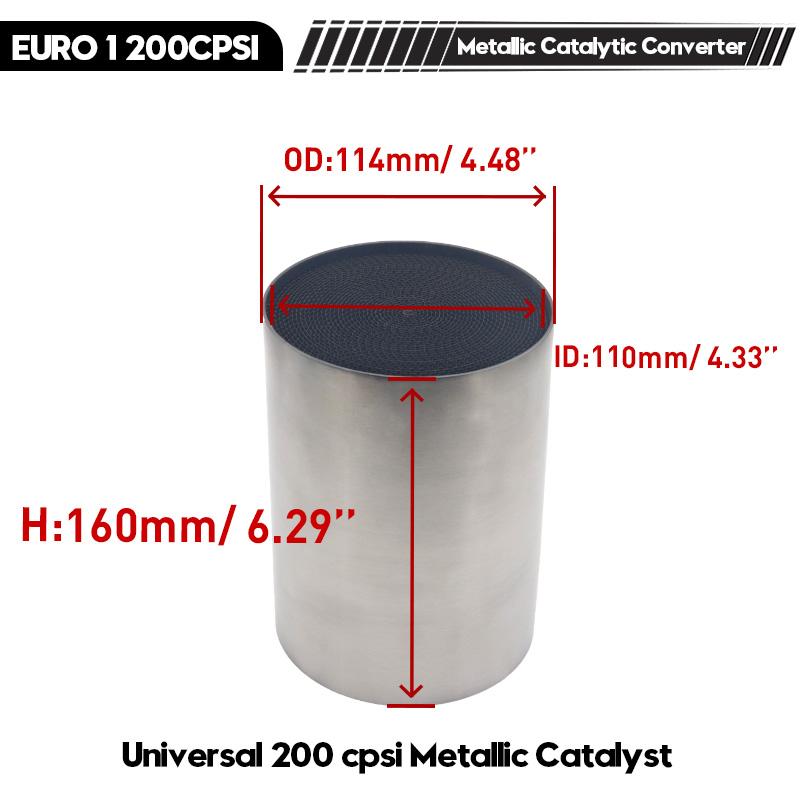 114X100mm 200CPSI High Quality Flow Catalytic Converter Filter Packets Universal Metallic Honycomb Catalytic Converter Metallic Catalyst