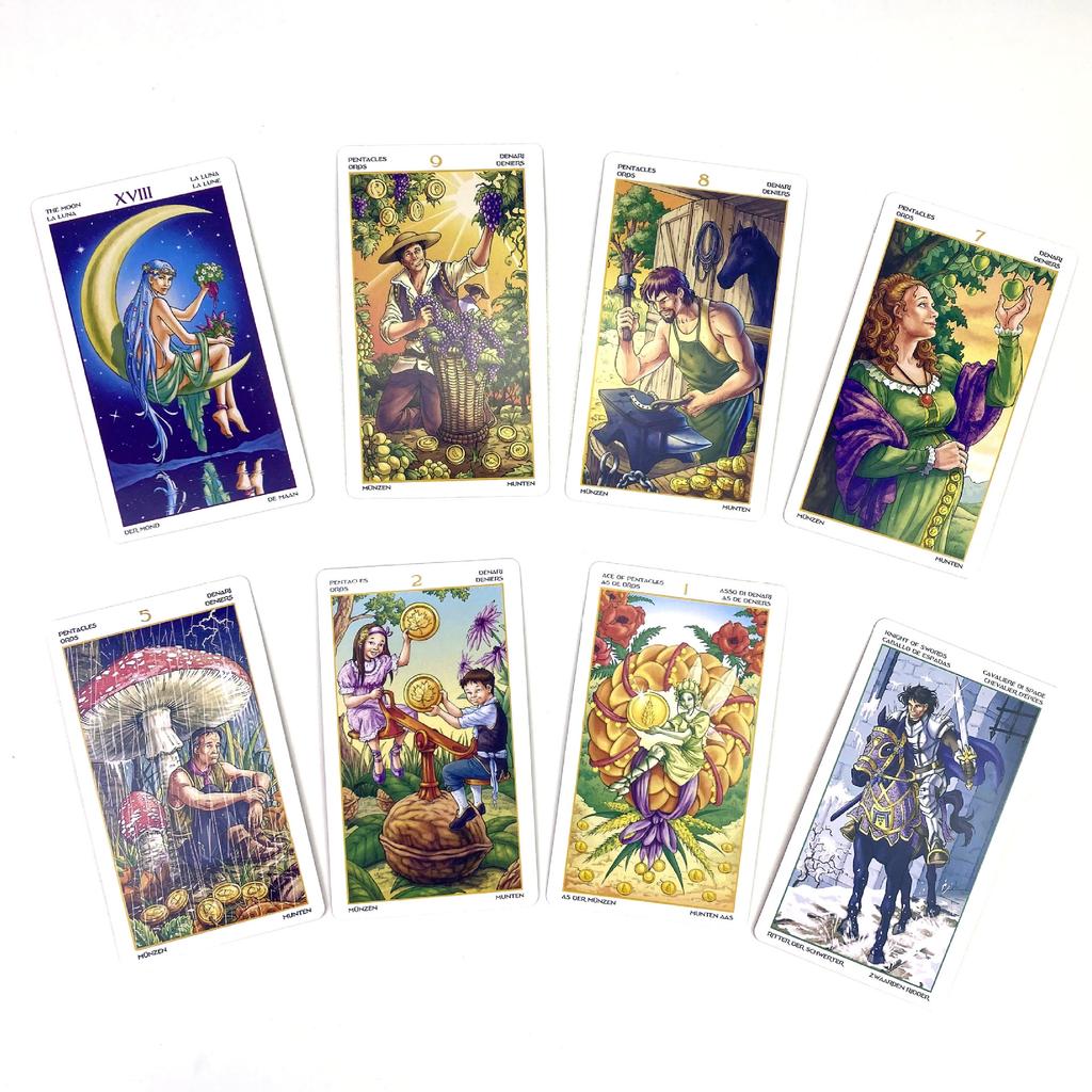 12*7cm Wheel of Year Tarot Cards with Paper Manual Board Games Deck Card