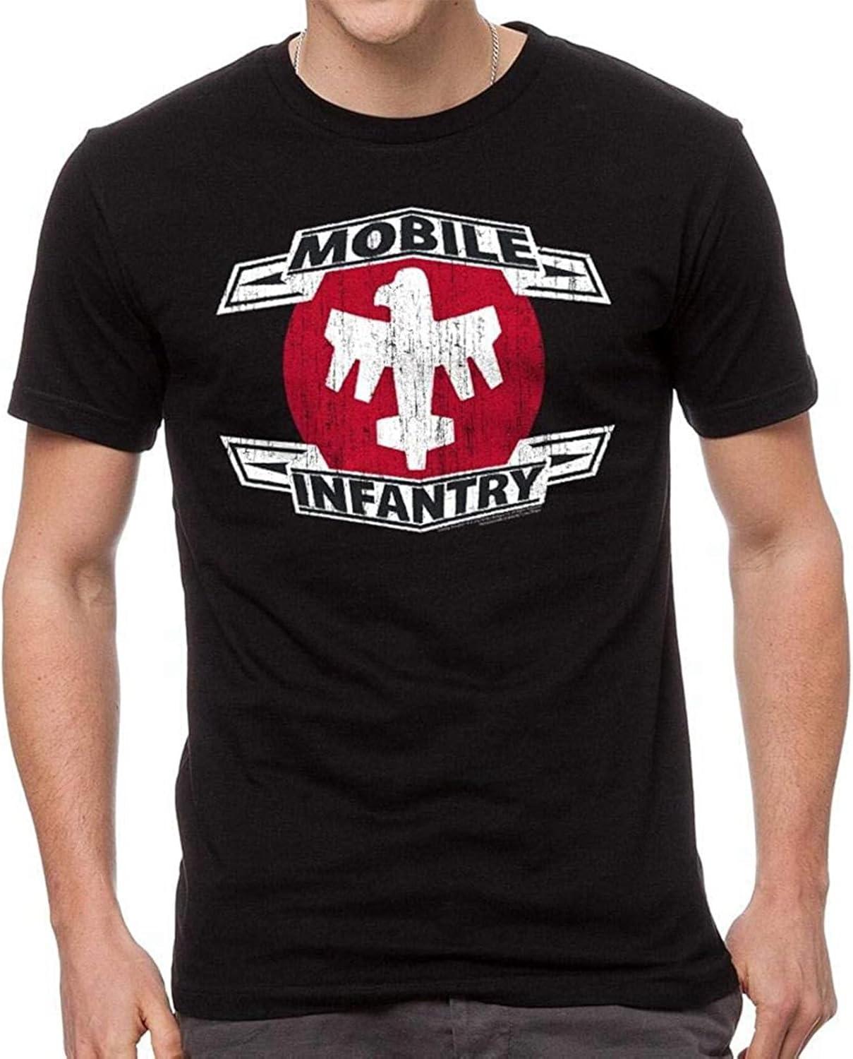 Men T Shirt Starship Troopers Distressed Mi Black Short Sleeve Funny T-Shirt Novelty Tshirt XXXXXL чёрный