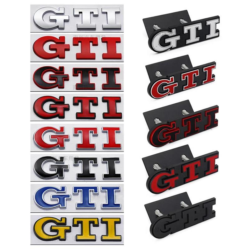 YKPSC1 3D Metal GTI Grill Emblem Badge Rear Trunk Decal Car Sticker for Volkswagen VW Golf 5 6 7 8 MK2 MK3 MK4 MK5 MK6 MK7 Accessories