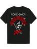 Vintage Foreigner Band Graphic T-shirt - Black Retro Musical Tee with