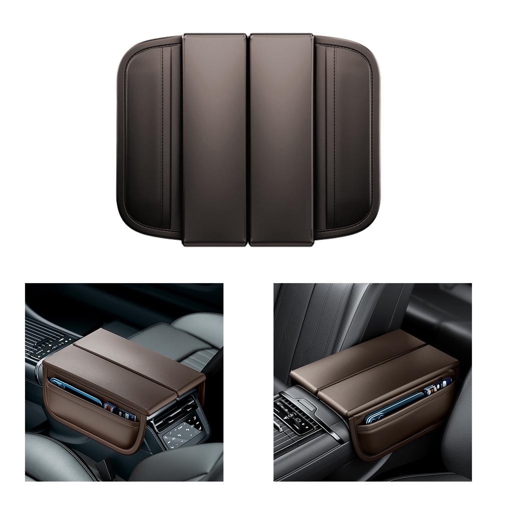 Car Armrest Cover  Auto Center Console Cover Universal Automobile Accessories Protector  Arm Rest Cushion Mat PU Leather