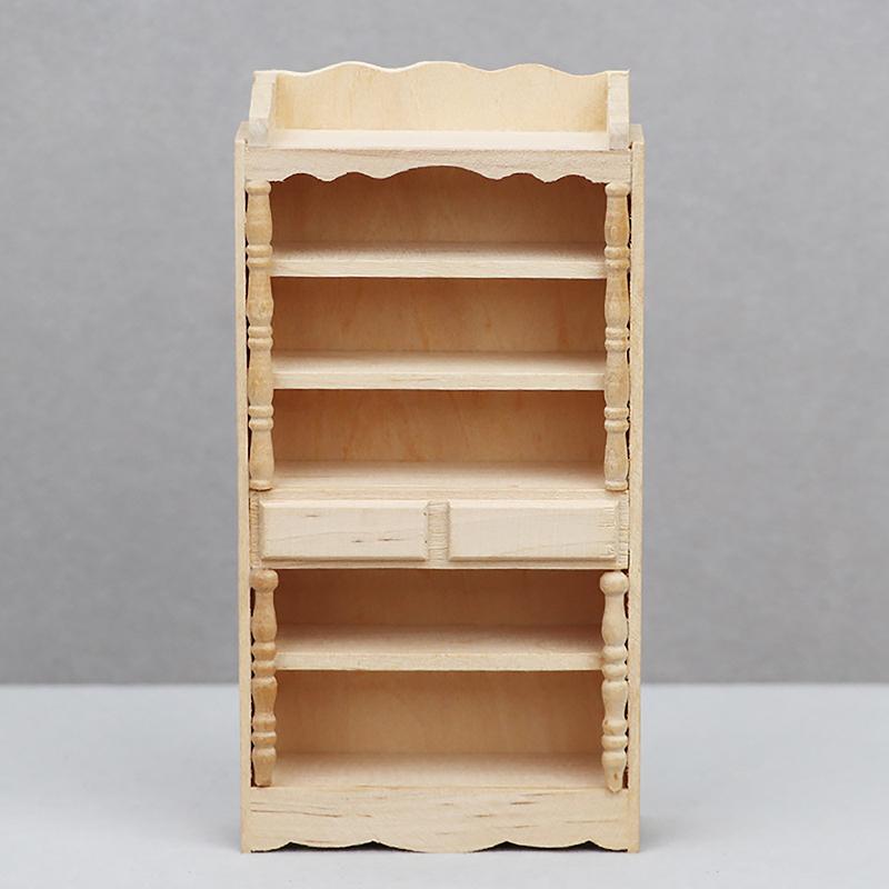 1/12 Dollhouse Mini Cabinet Dolls House Cupboard Model Dollhouse Furniture Accessories For Kids Pretend Play Toy