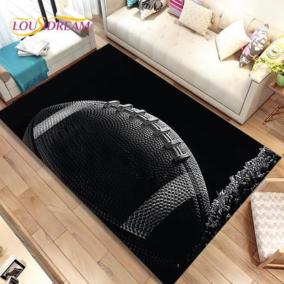 Rugby-Teppich mit amerikanischem Fußballfeld, Teppich für Wohnzimmer, Schlafzimmer, Sofa, Fußmatte, Dekoration, rutschfeste Bodenmatte für Kinder