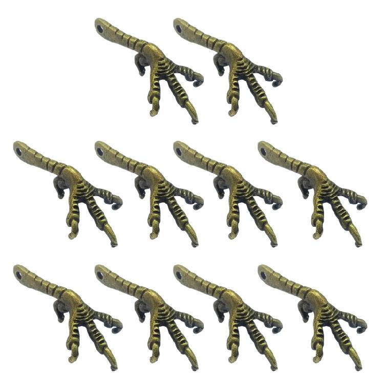 10PCS Retro Bird Claw Pendants Jewelry Making Accessories Alloy Texture Jewelry Pendant Suitable for Jewelry Making