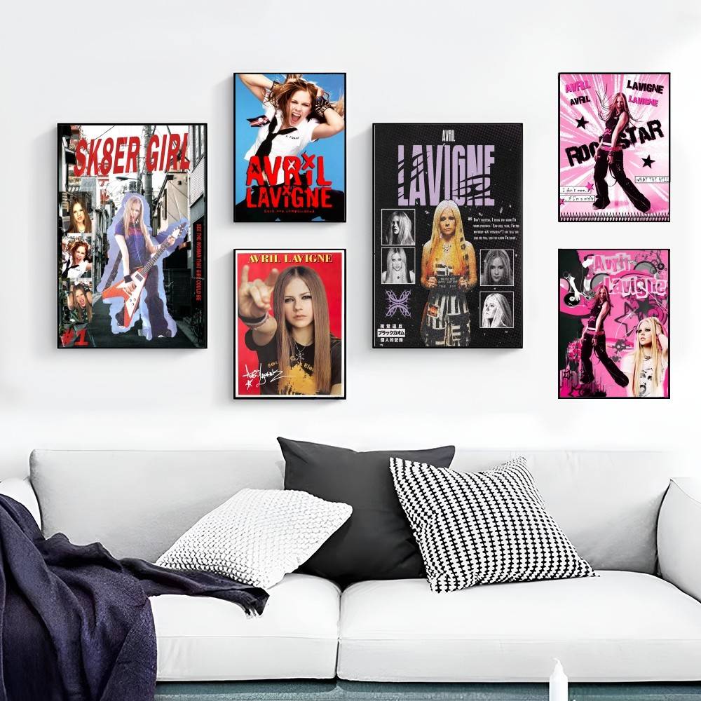 A-Avril Singer R-Ramona Lavigne Film Klebrige Poster Retro Kraftpapier Aufkleber DIY Zimmer Bar Café Ästhetische Kunst Wandmalerei