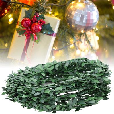 Guirnalda de Hiedra Artificial de 7,5M, Enredadera Falsa de Hojas Verdes con Cable Flexible, Hojas de Plástico Realistas para Decoración de Bodas y Fiestas, Diadema