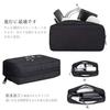 YINKE Gadget Pouch Mens Small Item Storage Travel PC Accessories Large Capacity Multifunctional Cosmetics Business Trip Cable Cord 2 Size Set (Black)