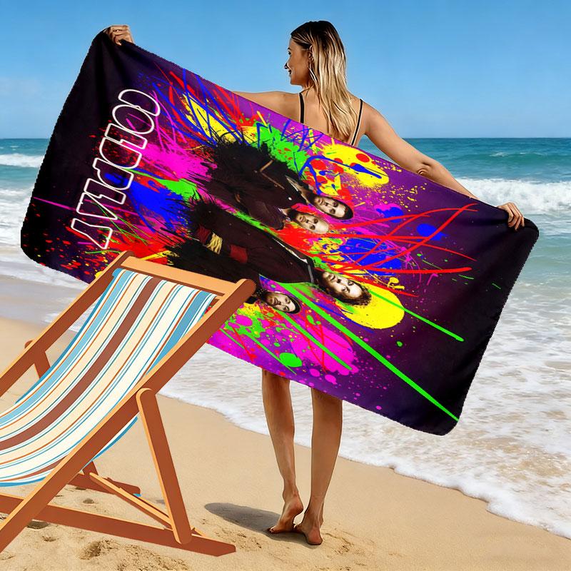 Coldplay POSTER Beach Towel, Large Soft Quick Dry Towel for Beach Camping Swimming