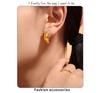18K Gold Plated Crescent Moon Diamond Earrings - Exquisite Titanium Steel Jewelry
