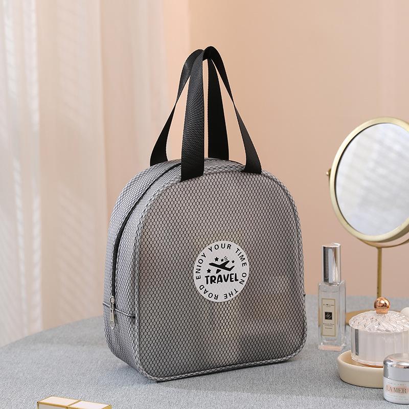 

Портативная дорожная косметичка с клипсой, сетчатая косметичка, полупрозрачная водонепроницаемая сумка для хранения, ручная сумка из ЭВА, сумка для разделения сухого и влажного чёрный