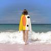 1 Cute Duck Face Beach Towel Single Sided 2D Print Quick Dry Soft Microfiber Towel For Beach Pool Spa Travel Decor Playful Gift