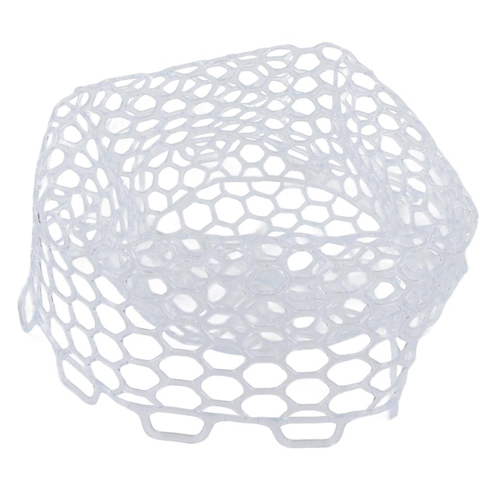 Fly Fishing Landing Net Collapsible Clear Rubber Replacement Bag for Angler White 21cm Depth