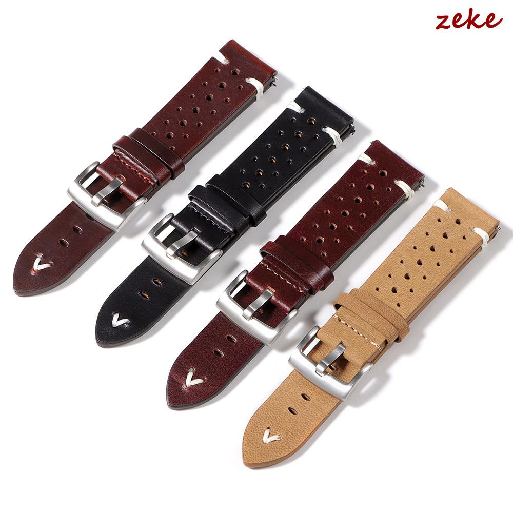 Curea de ceas din piele naturală, ceară uleioasă retro premium, 20 mm, 22 mm, respirabilă, cu cusături, din piele de vacă, pentru Omega, Seiko, brățară