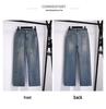 Plus Size Women's High Waist Slimming Denim Pants - Casual Loose Fit 