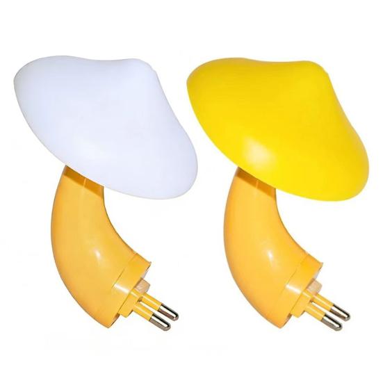 Nachtlampje Paddenstoelvorm Stekker in de Muur Decoratielamp met Warm LED Nachtlicht voor Kinderkamer Slaapkamer Badkamer