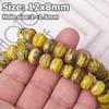 10pcs 12x8mm Rondelle Faceted Opaque Lampwork Glass Loose Spacer Beads For Jewelry Making DIY Crafts Findings