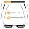 Unisex Vintage Sunglasses Square Frame TAC Lens Composite Metal Hinge Fashion Accessory for Outdoor UV Protection