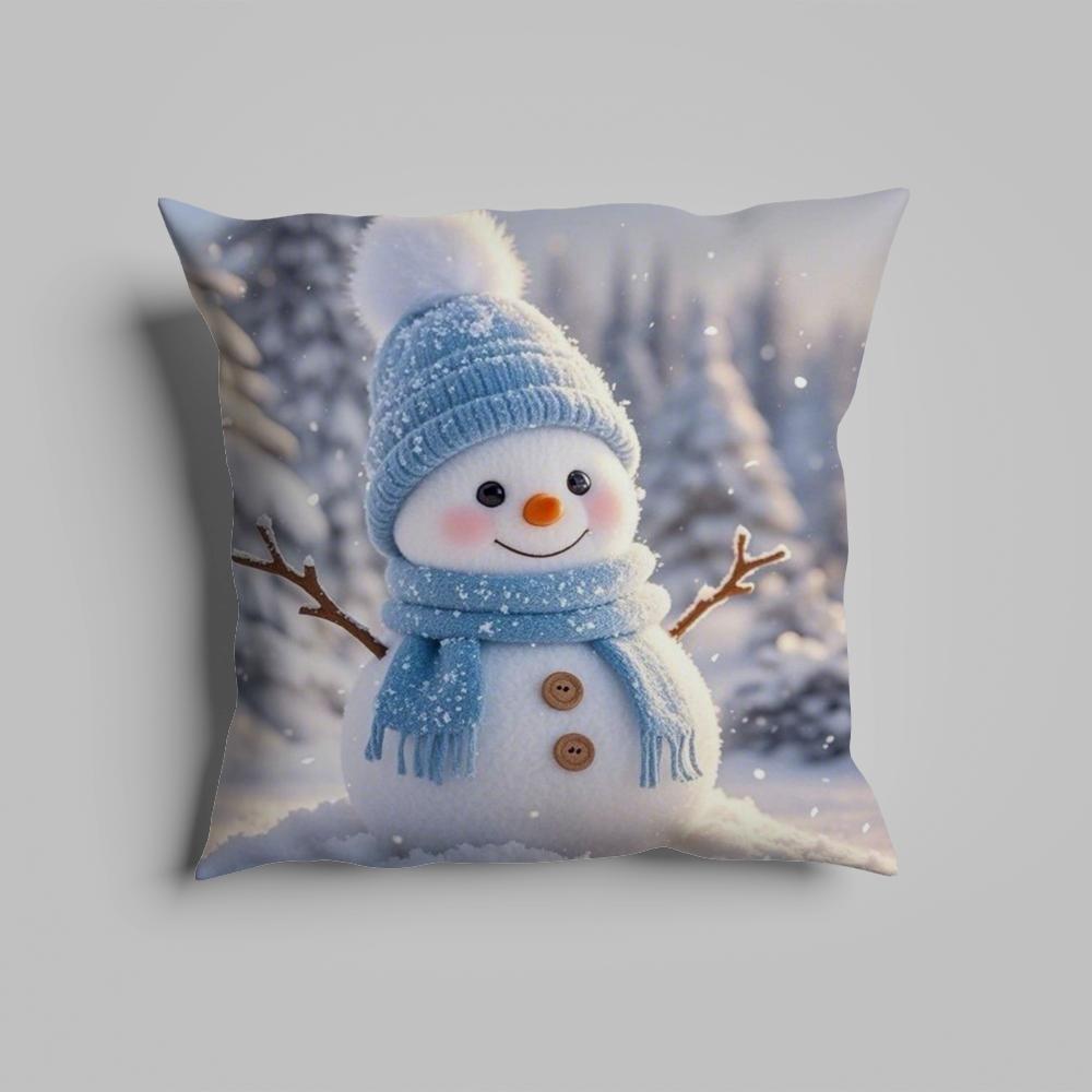 Pillow Case Luxurious Home Office, Sofa Decorative Multi Sized Car Seat Cushions, Pillowcases Snowman Cute Lovely Cartoon