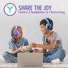 PowerLocus Bobo Purple Wireless LED AUX Headphones for Kids