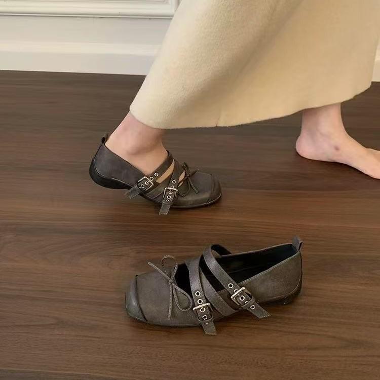 Design Sense Retro Platform Shallow Mouth Single Shoes Women's Shoes 2025 Summer New with Skirt Mary Jane Shoes Ballet Shoes