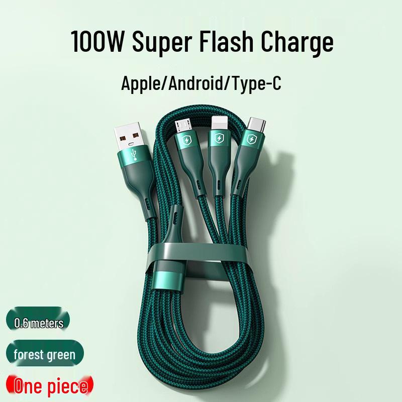 Universal Fast Charging 3-in-1 Multi-Head Cable for Car and Phone