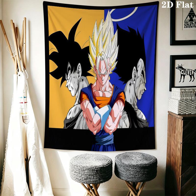 Vegito Wall Tapestry Aesthetic Wall Hanging Printed Fabric Blanket Decorative Tapestries For Bedroom Living Room Home Decor