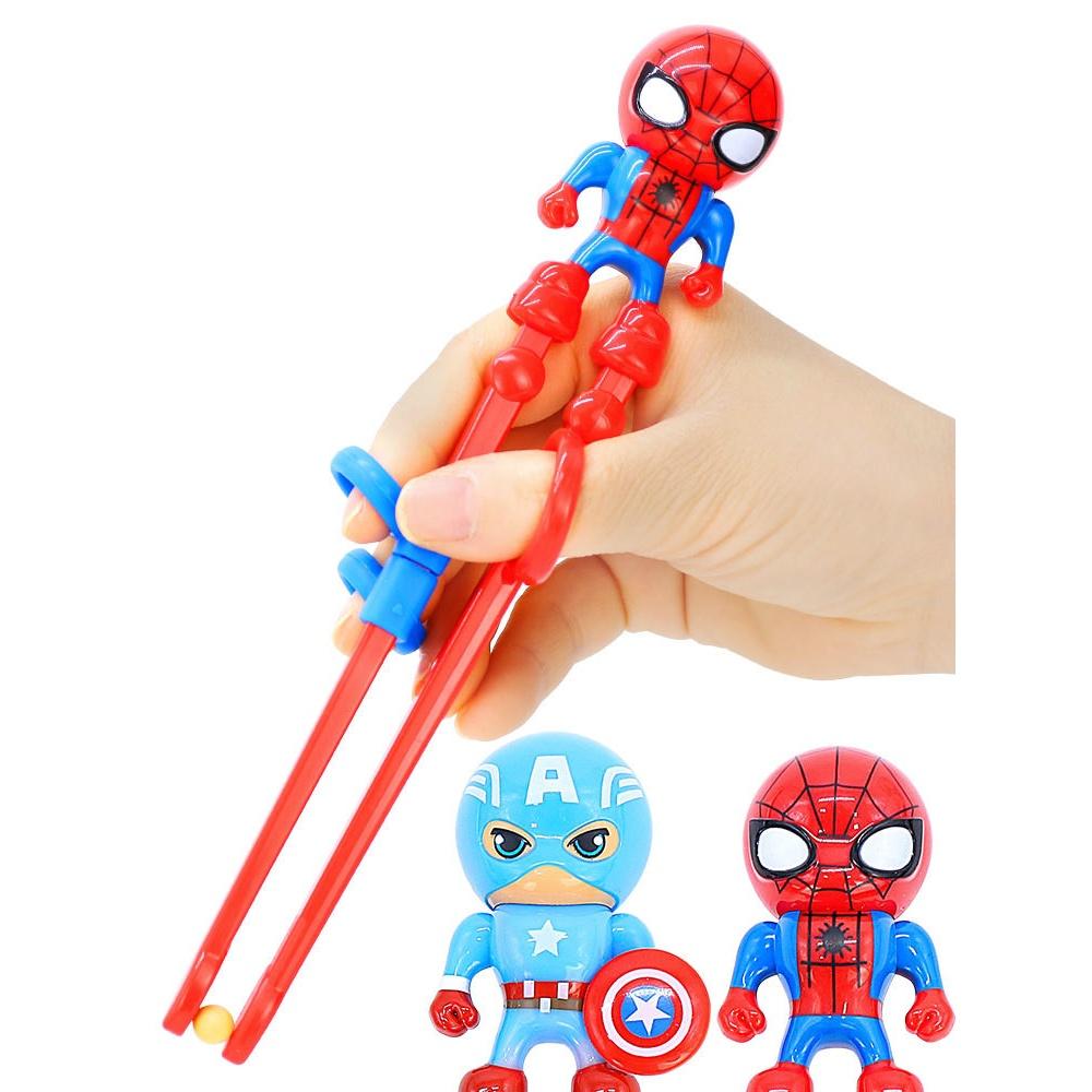 Disney Marvel Kids Training Chopsticks 123 Stage Learning Chopsticks For Babies With 3d Spider-man Design