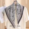 100% Mulberry Silk 65 Silk Double Crepe Silk Scarf Women's Summer Thin Versatile Foreign Style Small Scarf Mother Style Gift
