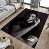 Monochrome Portrait Expression Carpet For Playroom Bedroom Living Room Sofa Home Decorkids Game Area Rug Nonslip Floor Mat